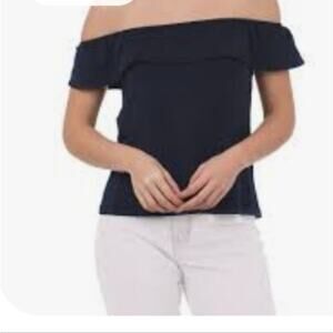 LILLY PULITZER NAVY RAFFLE LIGHT WEIGHT BLOUSE SIZE SMALL